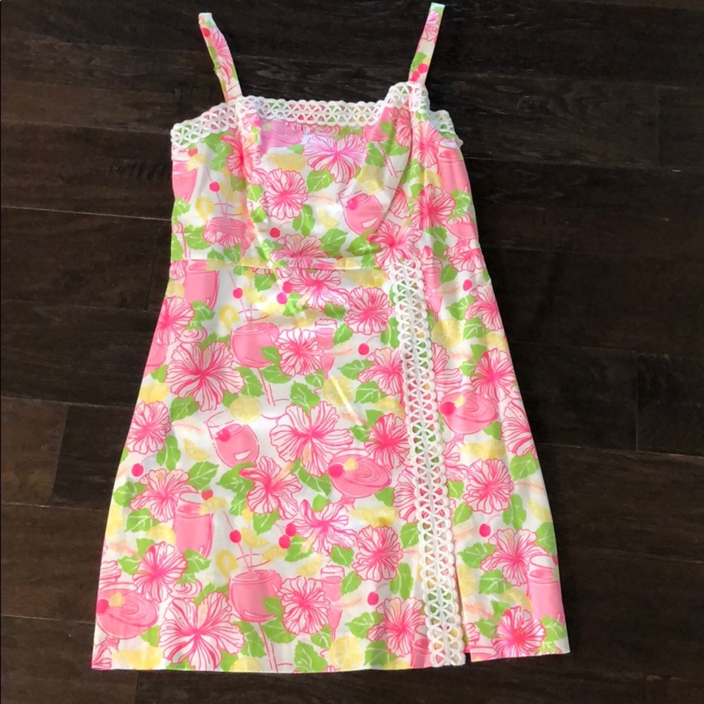 lilly pulitzer floral and drink dress